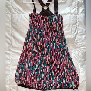 Cute Patterned Silk Mini Dress